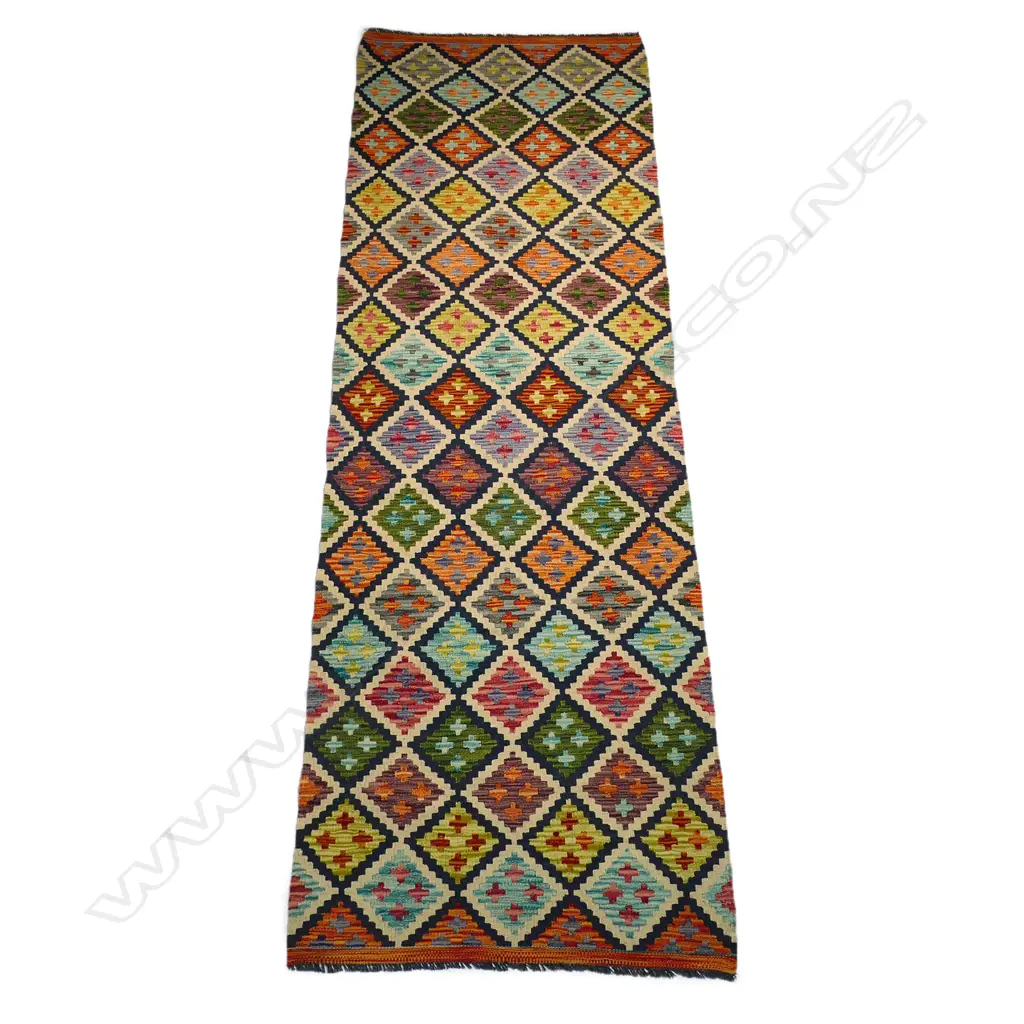 A hand-woven kilim runner, Image 1++