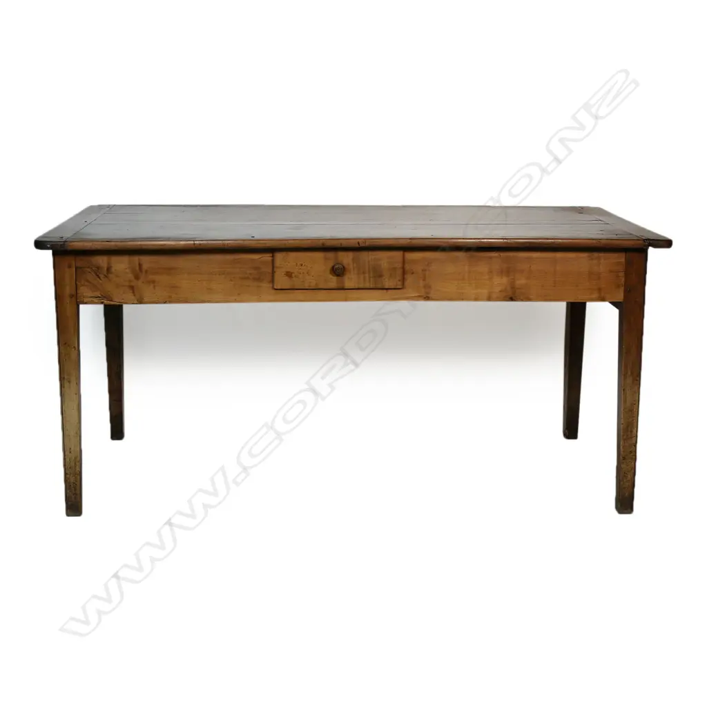 A fruitwood French style provincial dining table, Image 1++