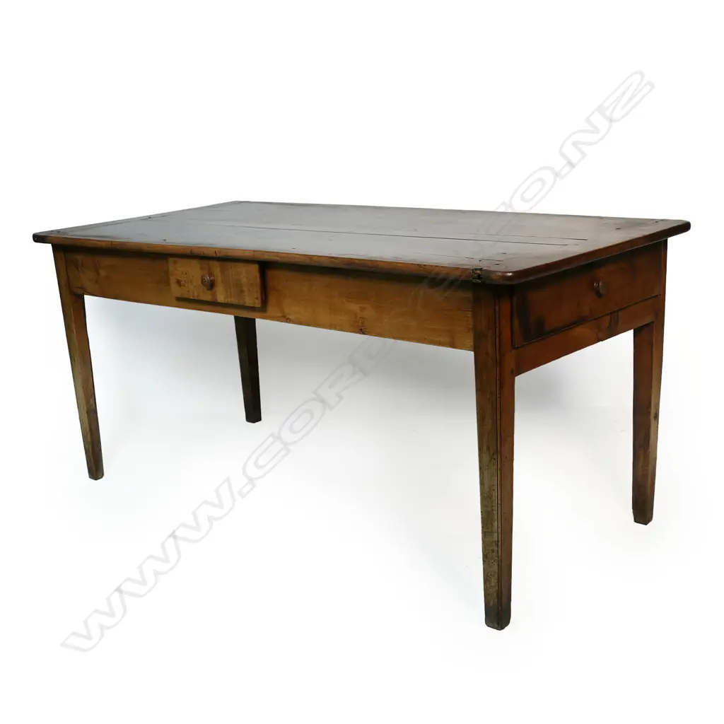 A fruitwood French style provincial dining table, Image 1++