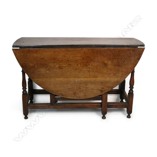 A Georgian oak gateleg table,