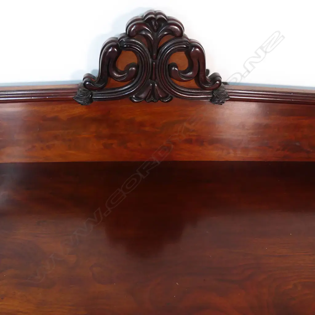 A William IV flame mahogany twin pedestal breakfront sideboard, Image 1++
