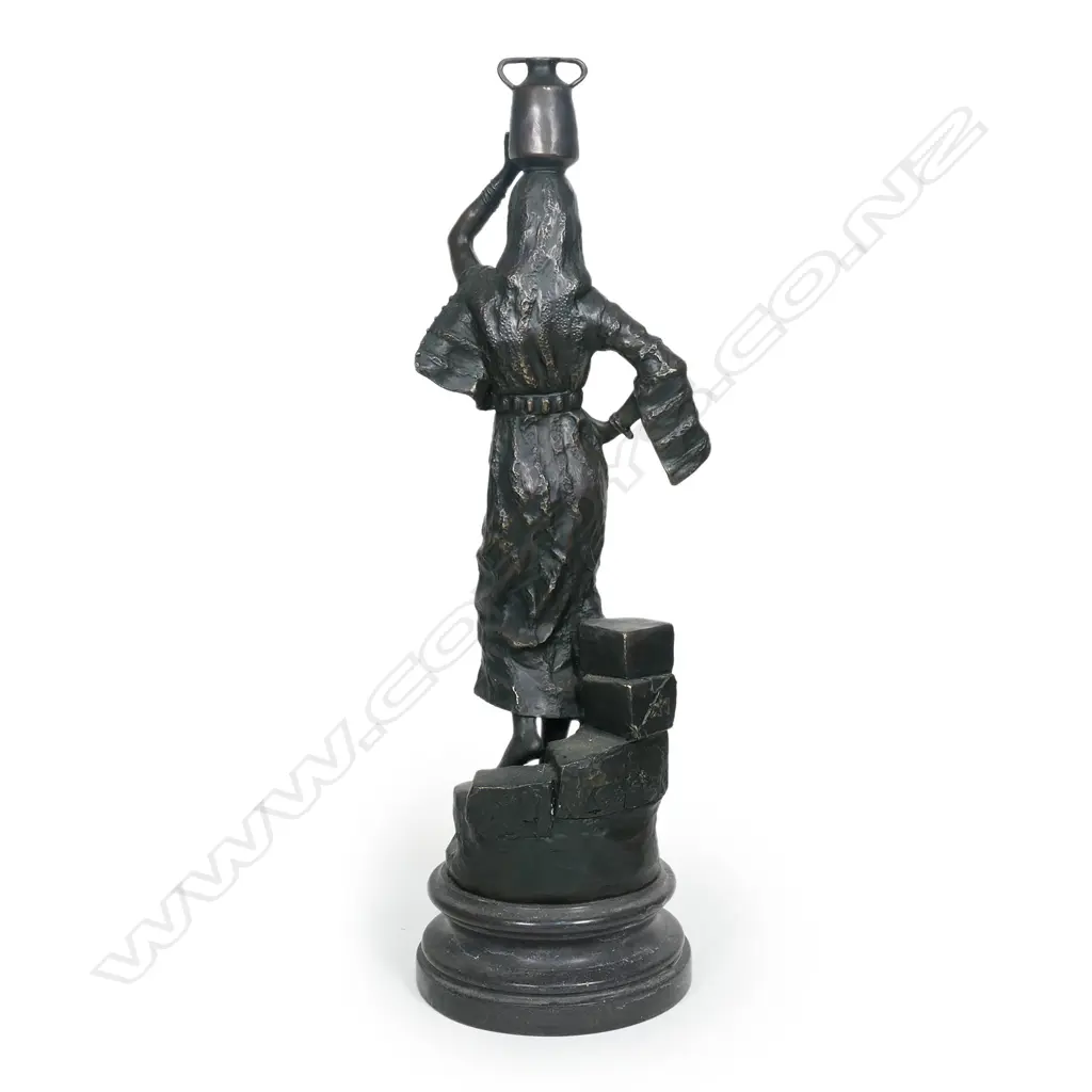 An antique style bronze of a female water carrier, Image 1++