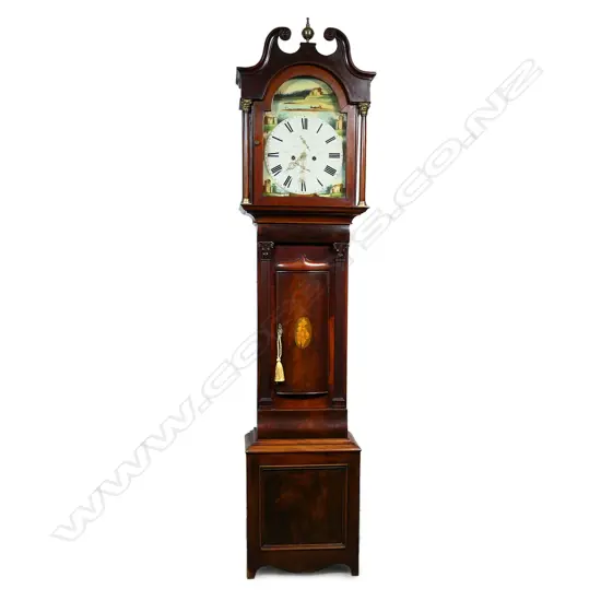 A 19thC mahogany long case clock,