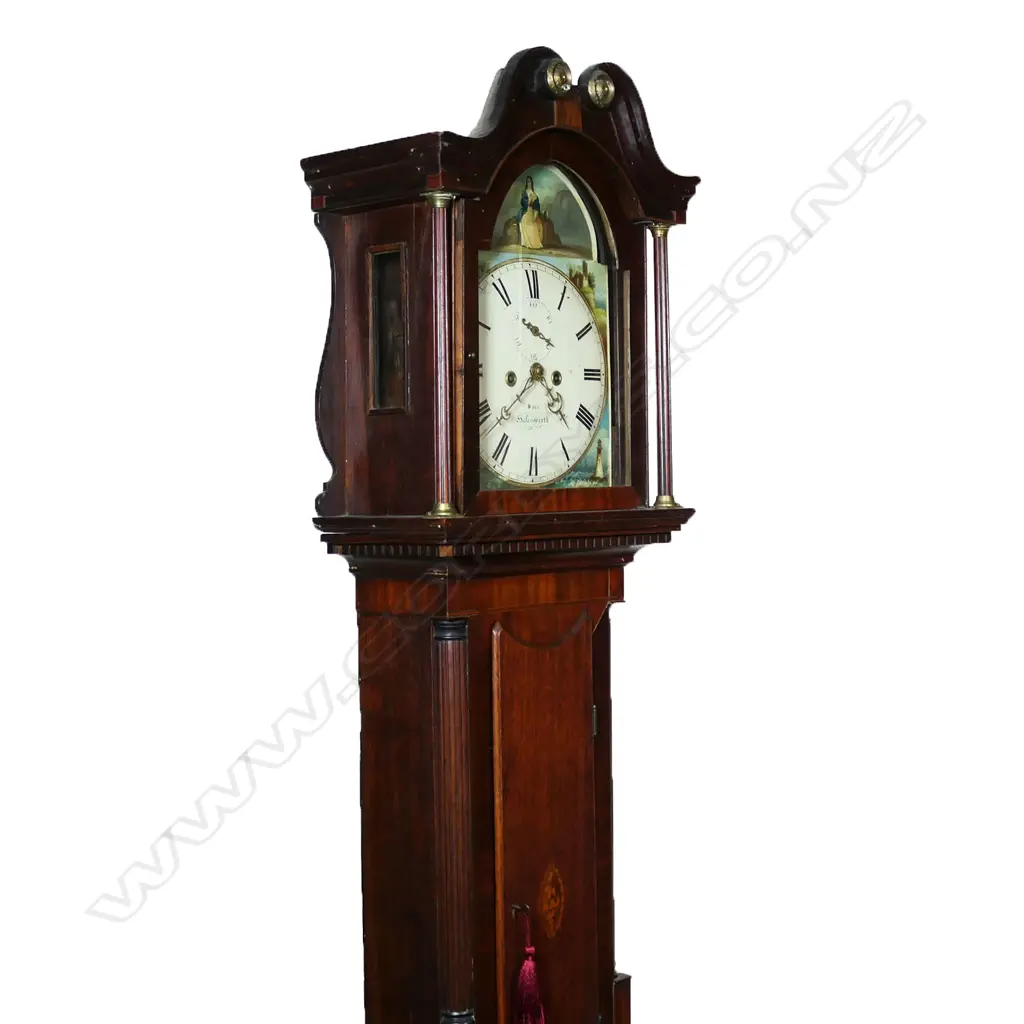 An early Victorian oak long case clock, Image 1++