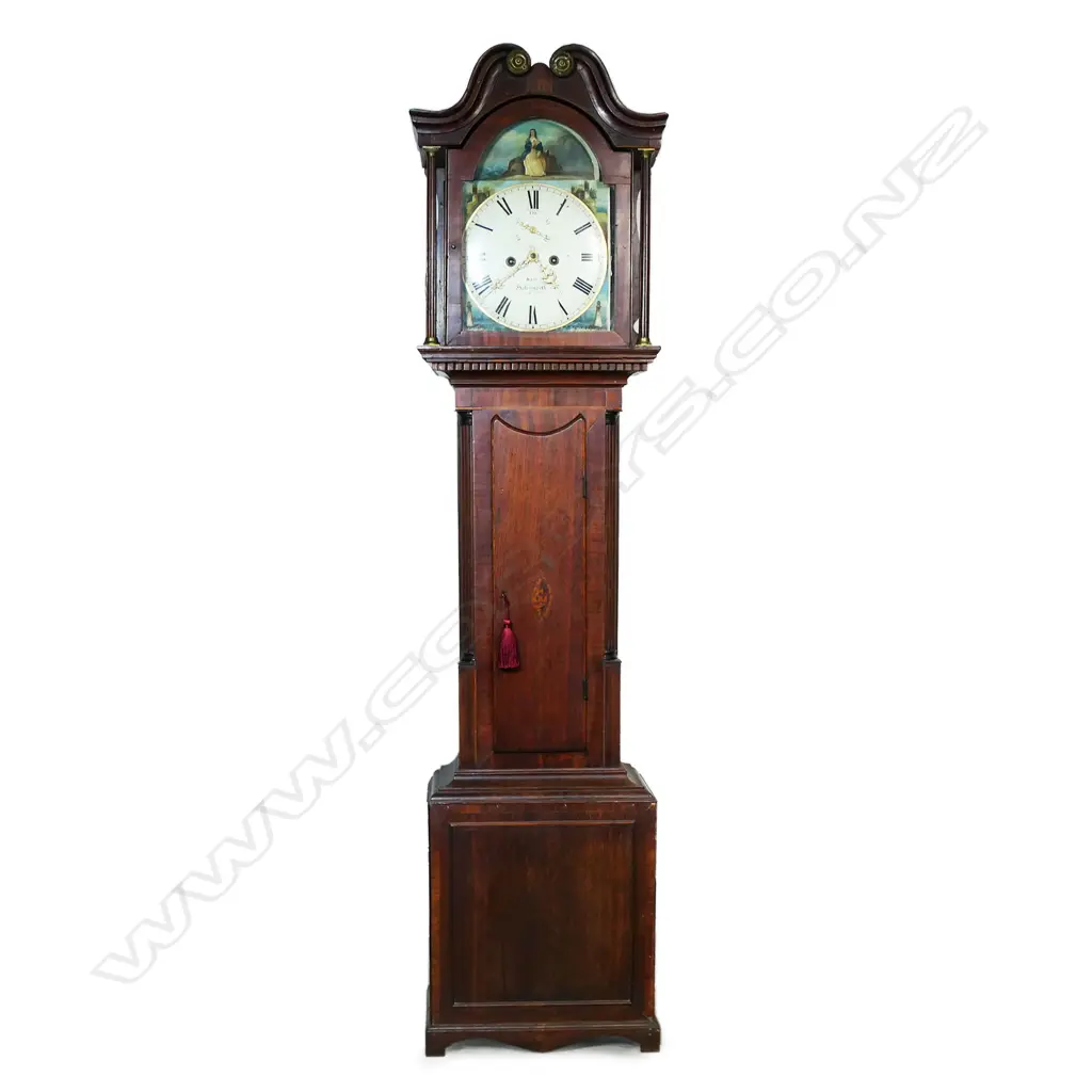 An early Victorian oak long case clock, Image 1++