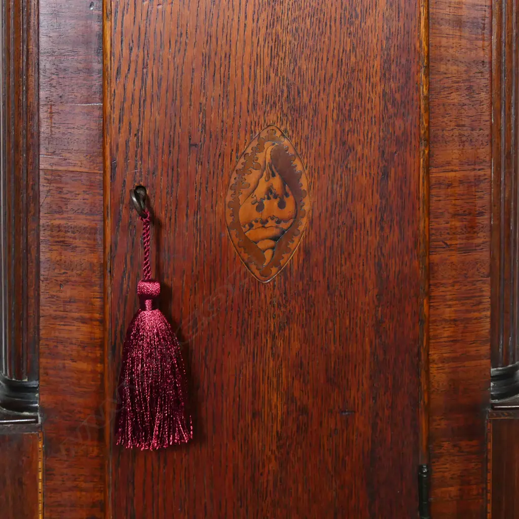 An early Victorian oak long case clock, Image 1++