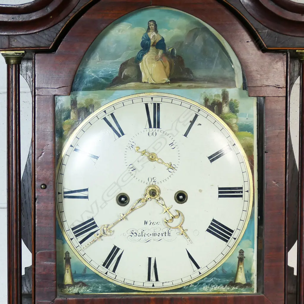 An early Victorian oak long case clock, Image 1++