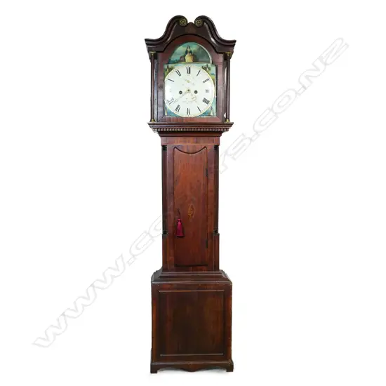 An early Victorian oak long case clock,