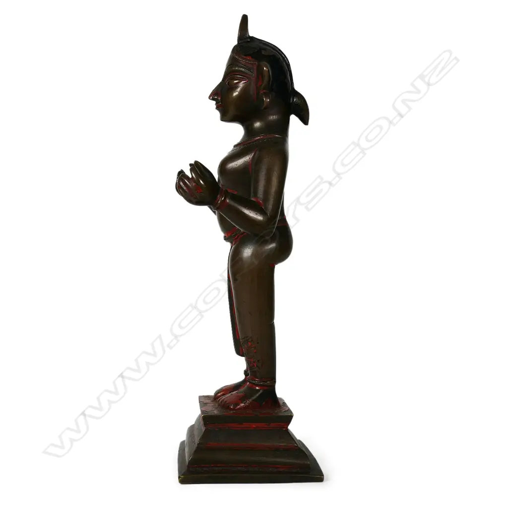 A 19thC Indian bronze figure of Jina, Image 1++