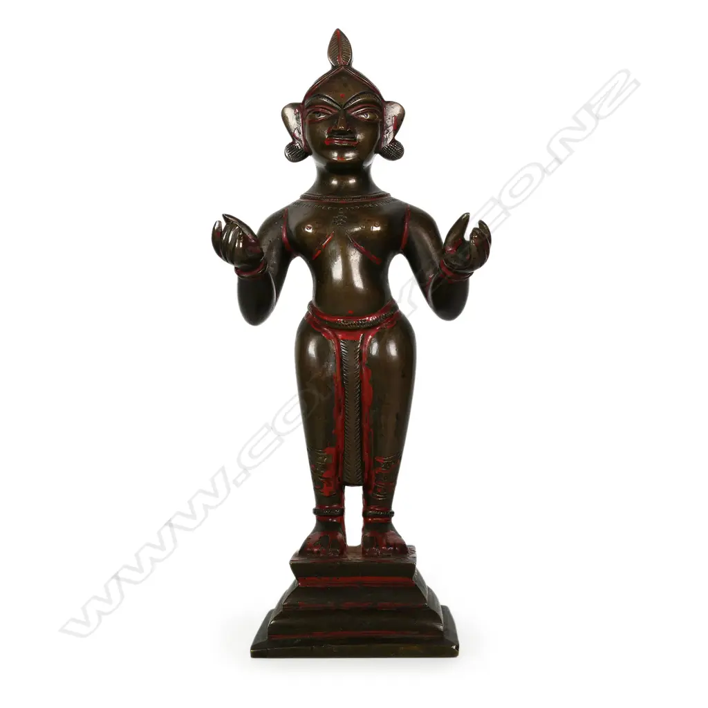 A 19thC Indian bronze figure of Jina, Image 1++