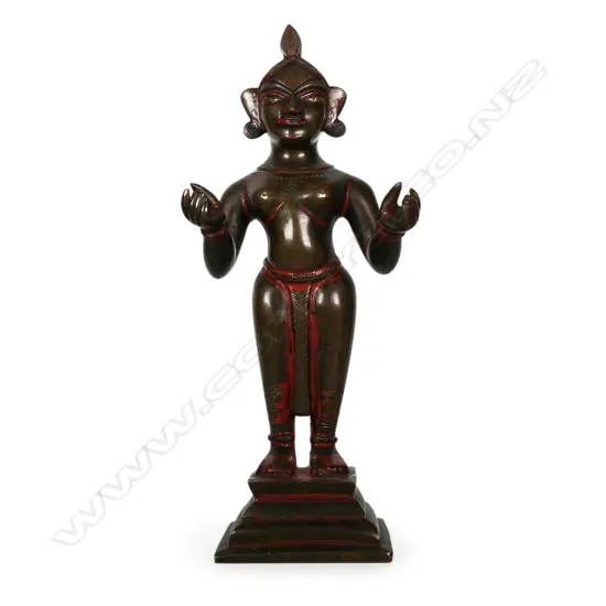 A 19thC Indian bronze figure of Jina,