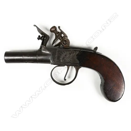 A c.1800 Twig of London box lock flintlock pistol,