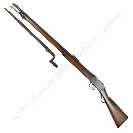 An Australian colonial issue .577/450 Enfield Martini-Henry Rifle MkIII and bayonet