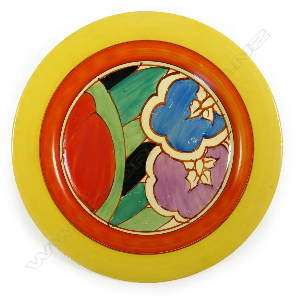 Two Clarice Cliff Fantasque 'Gardenia' plates, Image 1++