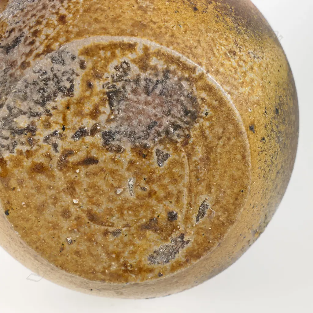 Japanese signed anagama fired studio pottery vase, Image 1++