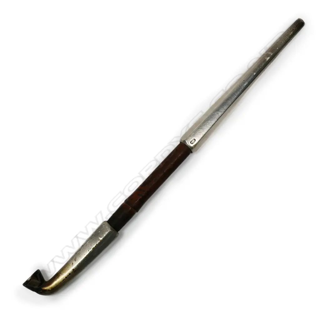 A Japanese Meiji period leather smokers tobacco pouch with pipe in case, Image 1++