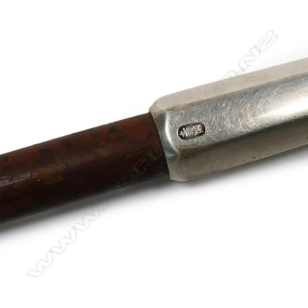 A Japanese Meiji period leather smokers tobacco pouch with pipe in case, Image 1++