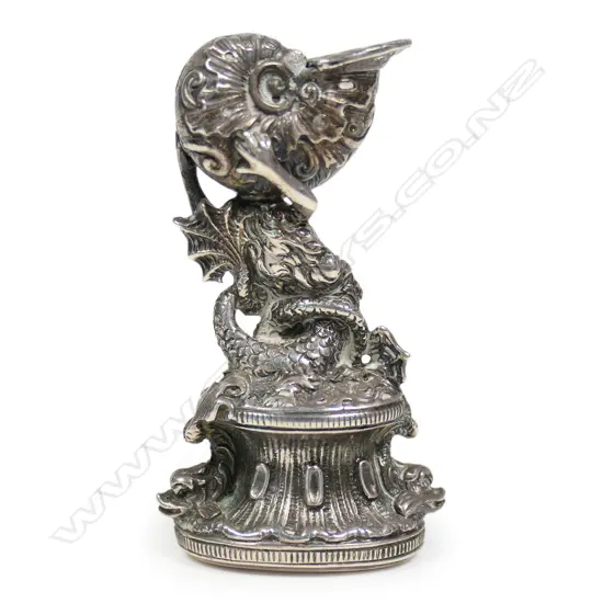 A 19thC fancy silver seal,