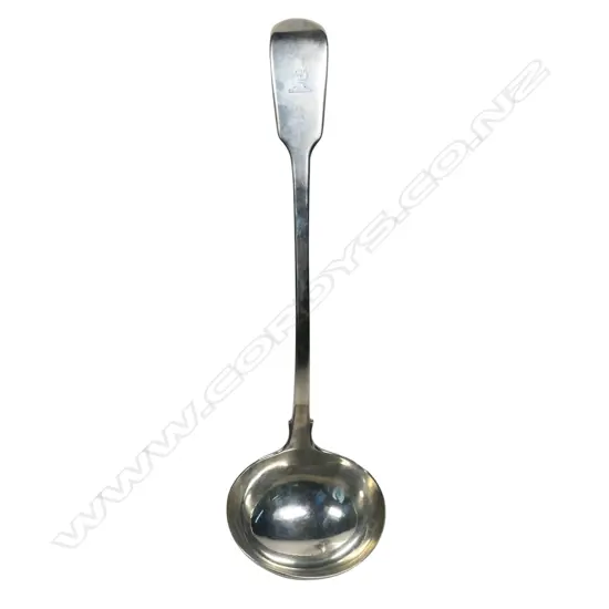 A Victorian silver soup ladle,