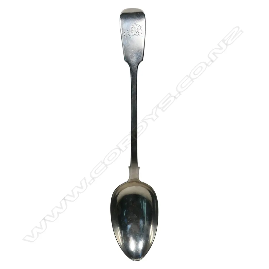 A Victorian silver pie spoon, Image 1++