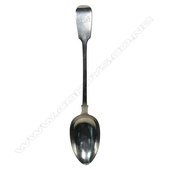 A Victorian silver pie spoon,