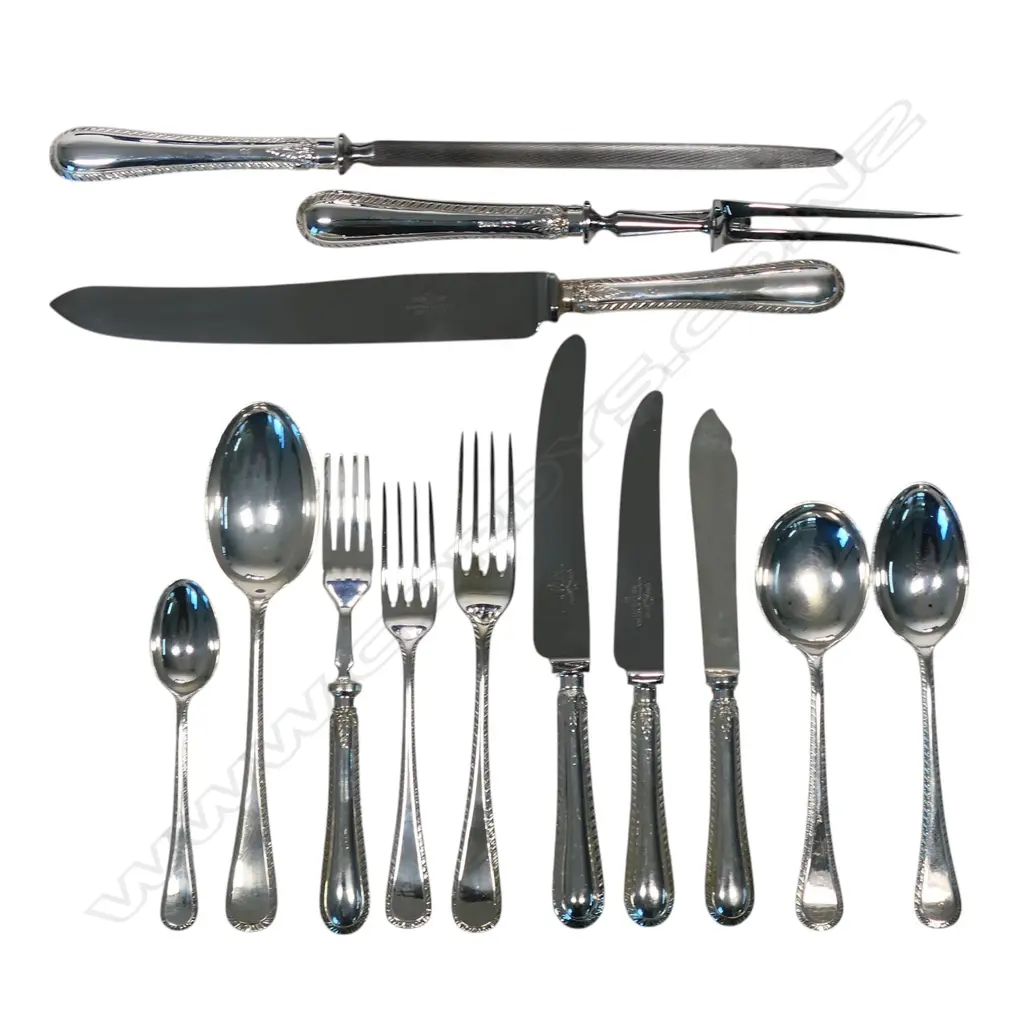 A modern quality silver Mappin & Webb Ltd. six place cutlery canteen, Image 1++