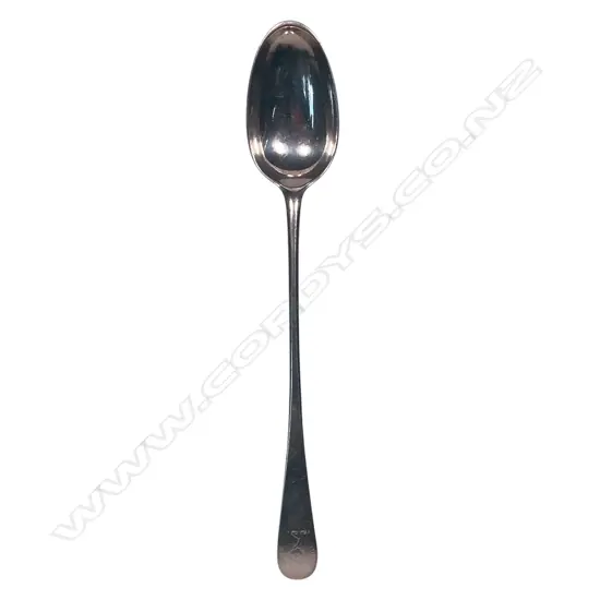 A large early George III Scottish silver basting spoon,