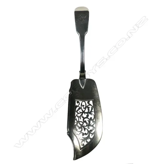 A Victorian silver fish slice,