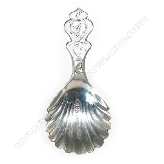 A Victorian silver caddy spoon,