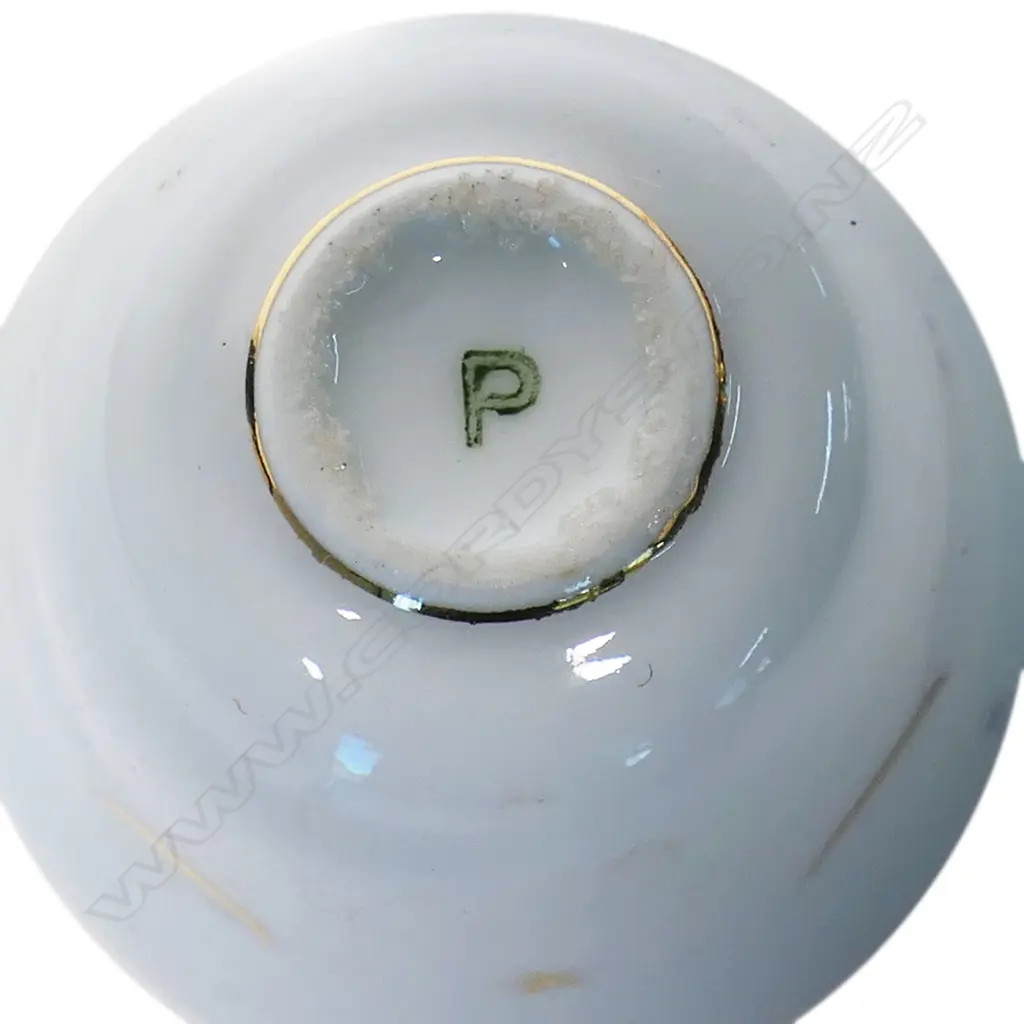 An Edwardian cased set of silver and porcelain coffee zarfs and liquor cups, Image 1++