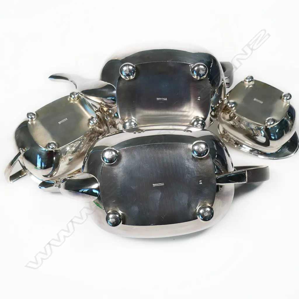 A modern quality silver Mappin & Webb Ltd. four piece tea and coffee service, Image 1++