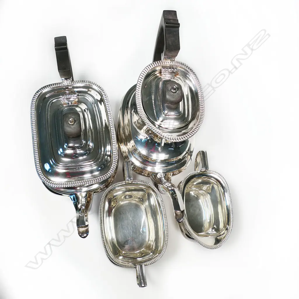 A modern quality silver Mappin & Webb Ltd. four piece tea and coffee service, Image 1++