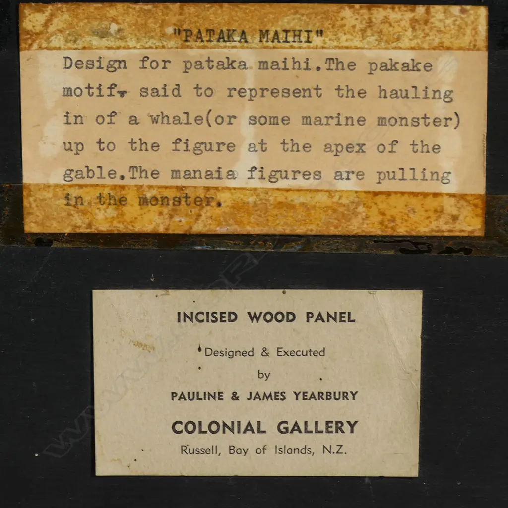 Pauline Yearbury (Ngāpuhi 1926–1977) and James Yearbury (1921-2008) 'PATAKA MAIHI', Image 1++