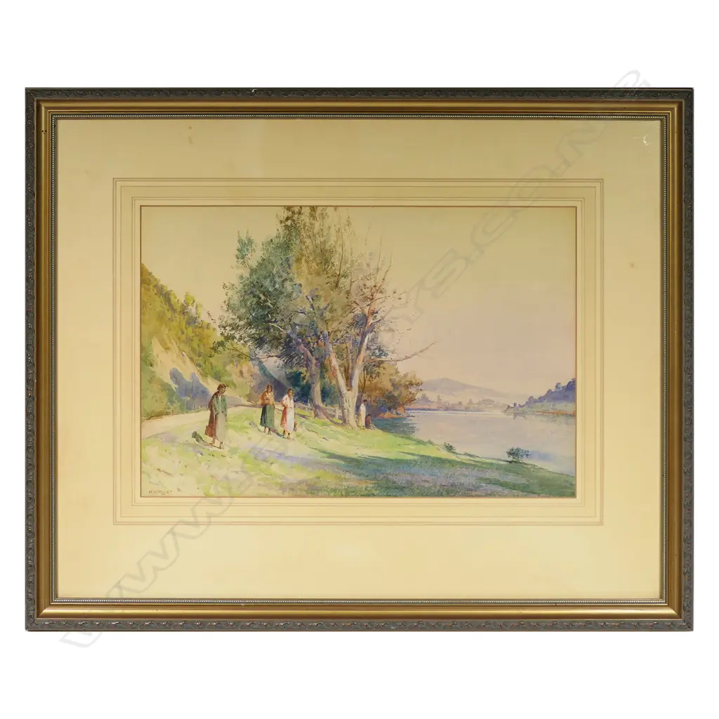 Walter Wright (1866-1933) 'A Glimpse of the Waikato River Above Mercer', Image 1++