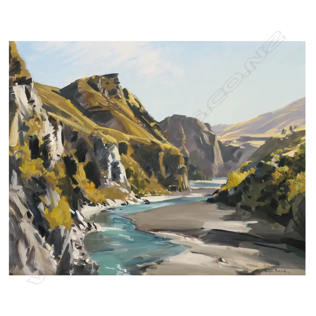 Douglas Badcock (NZ 1922-2009) 'Autumn Morning, Skipper's Canyon', Image 1++