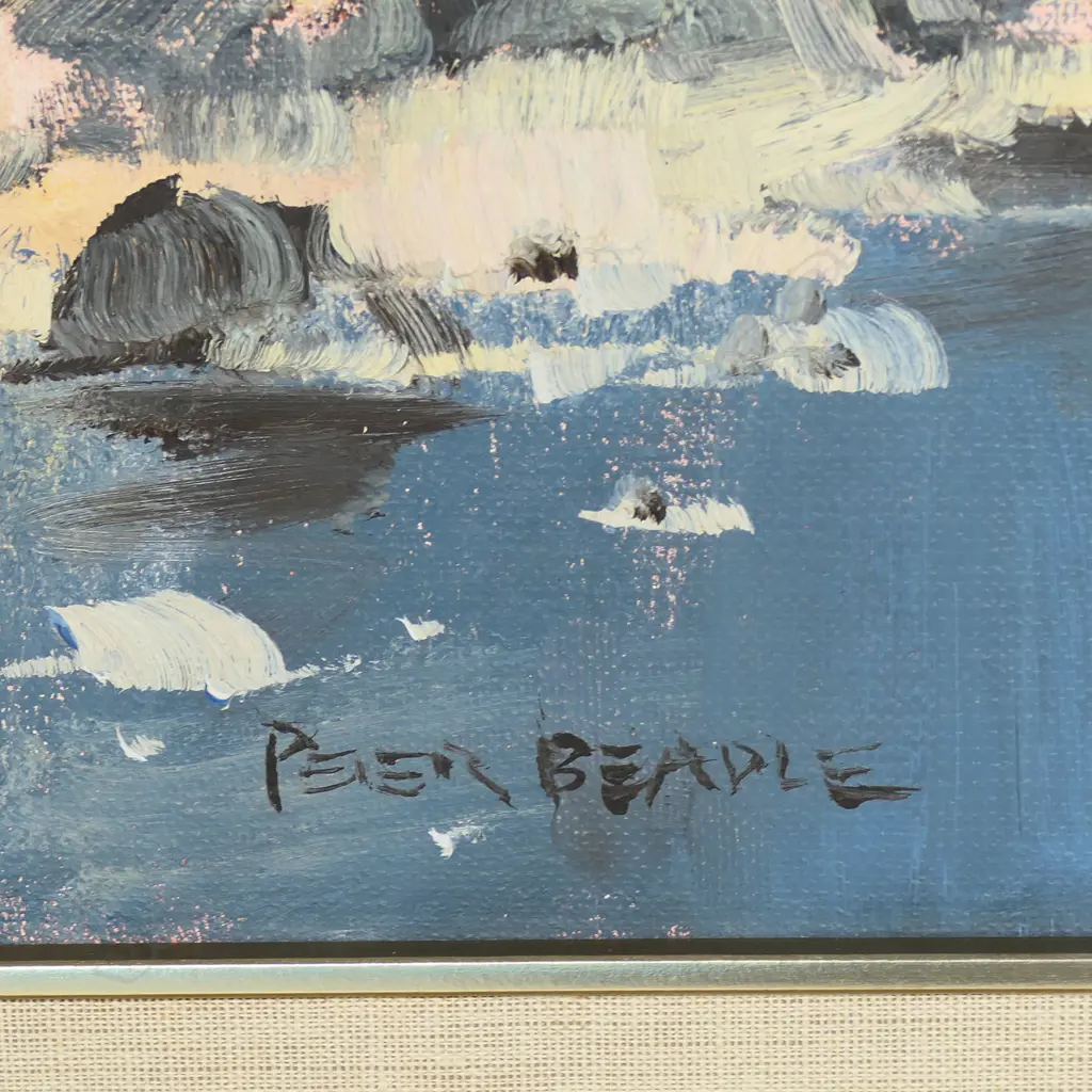 Peter Beadle (1933-2021) 'Fox Glacier. Main Divide from Near Fox Township. West Coast NZ', Image 1++