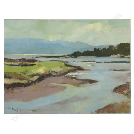 Russell Hollings (NZ 1948-) 'The Ebb Tide Ihumatao',