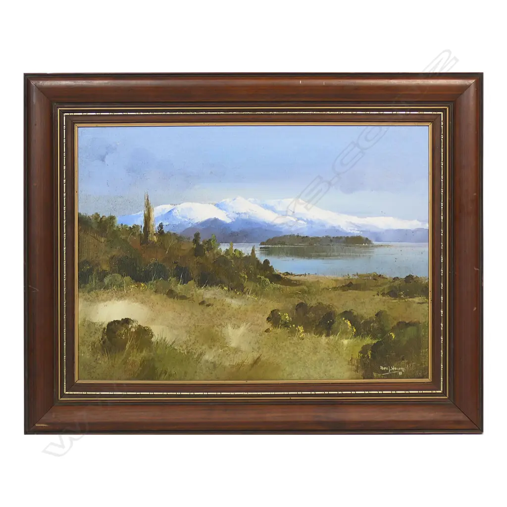 Peter Wallers (1953-) Mount Tongariro and Lake Taupo, Image 1++