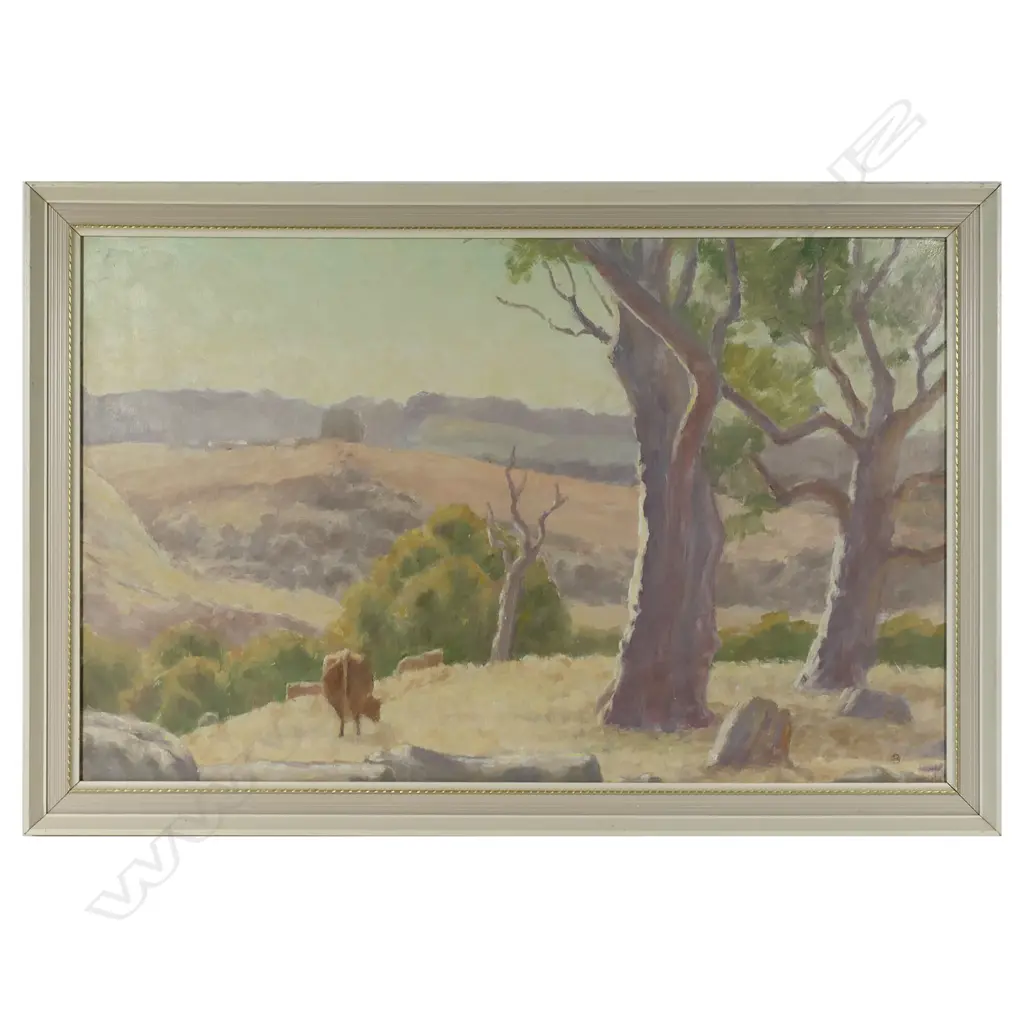 Attributed John Rowell (Aus 189401973) Pastoral Scene, Image 1++