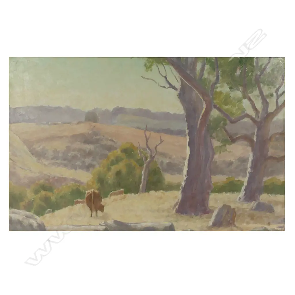 Attributed John Rowell (Aus 189401973) Pastoral Scene, Image 1++