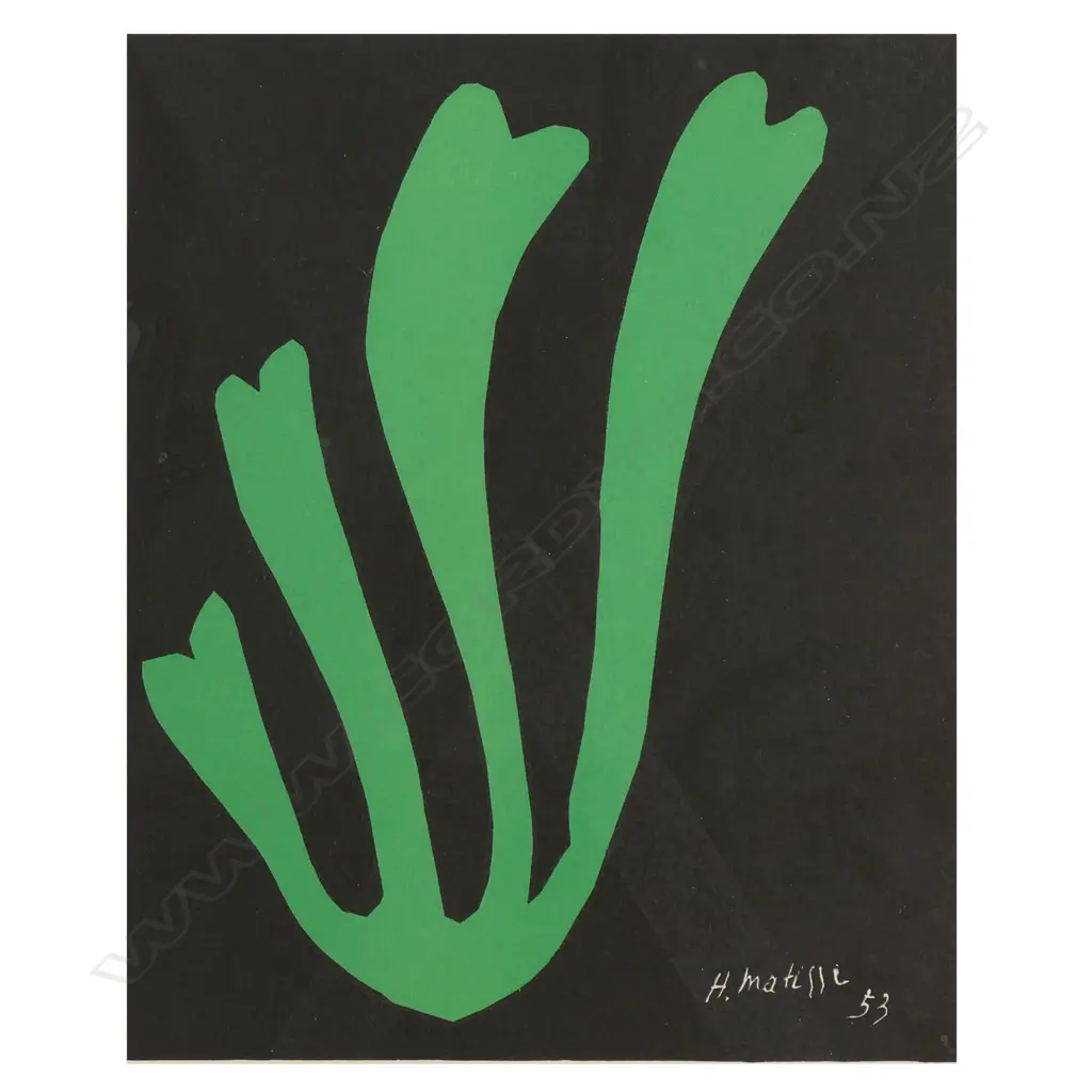 Henri Matisse (1869-1954) 'Fiore o Alga verde', Image 1++