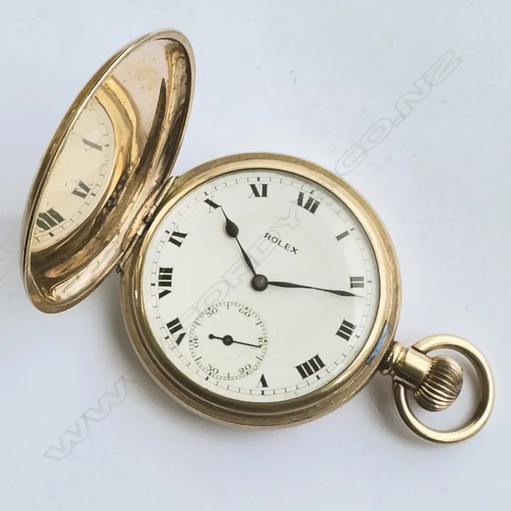 Rolex gold plated cased hunter pocket watch Image 1++