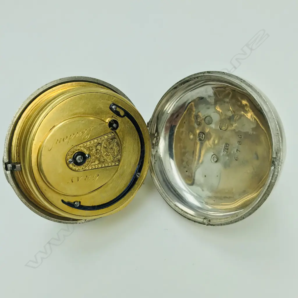 Good pair cased pocket watch with Earnshaw's detent escapement, by Gray, Sackville Str.t, London, number 976. Image 1++