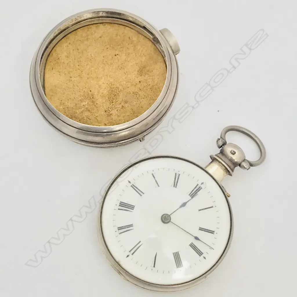 George IV silver pair cased pocket watch by Bullingford, London, Image 1++
