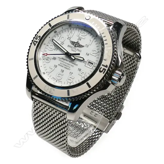 A Breitling Superocean chronograph automatic day date men's wristwatch,