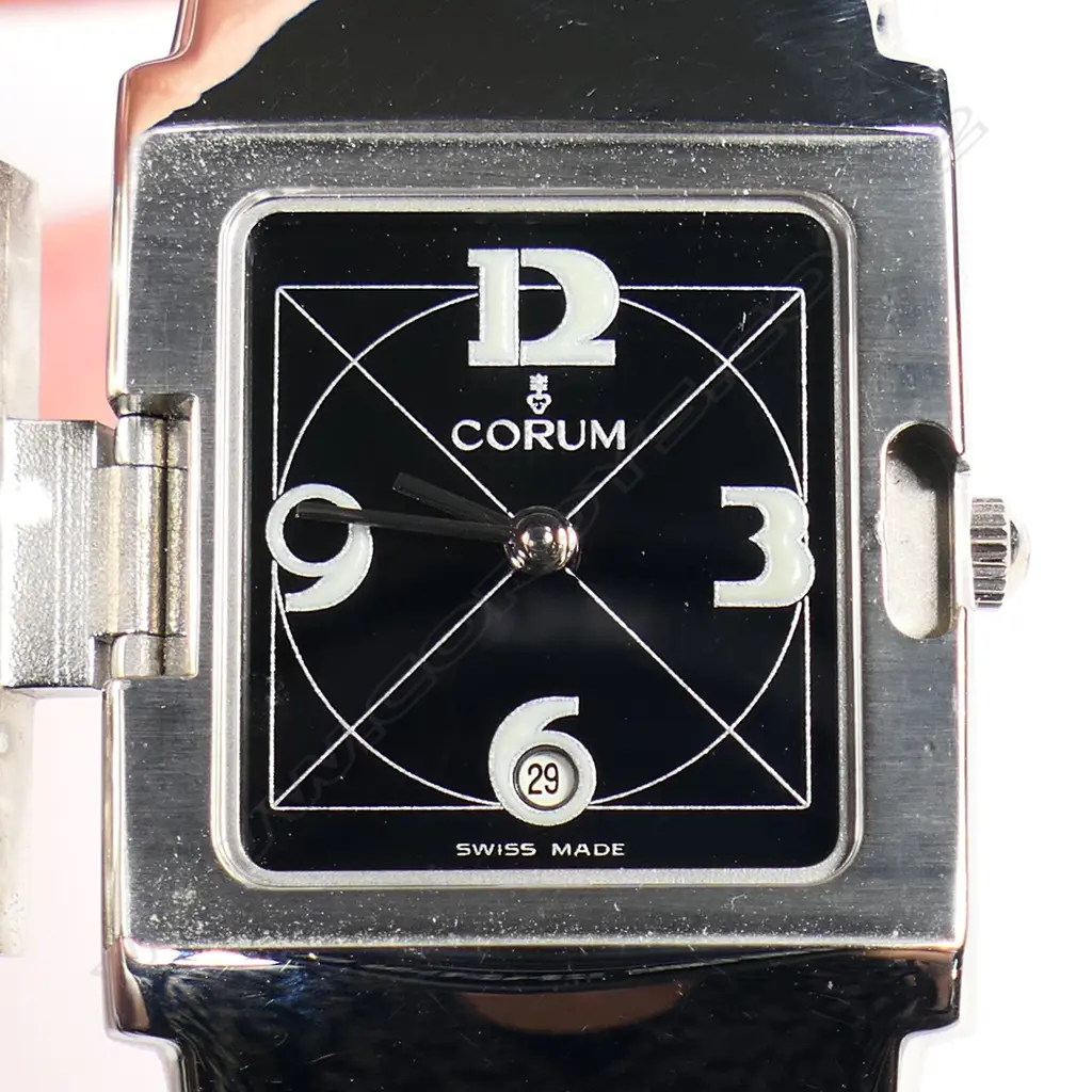 A gent's unique Swiss Corum prototype wristwatch, Image 1++