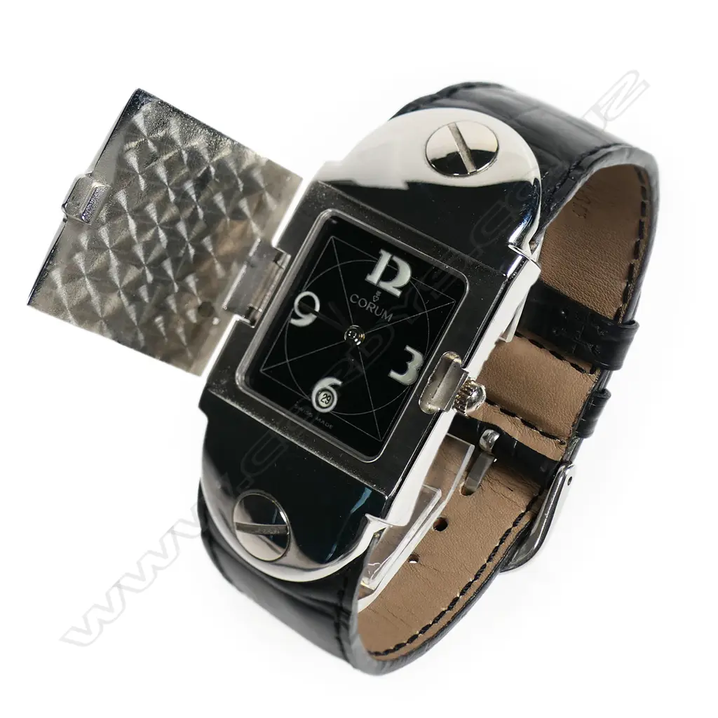 A gent's unique Swiss Corum prototype wristwatch, Image 1++