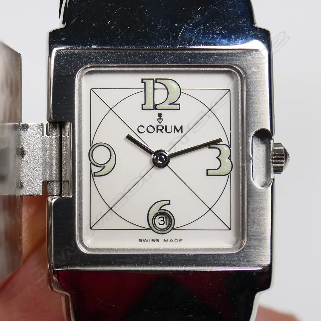 A gent's unique Swiss Corum prototype wristwatch, Image 1++