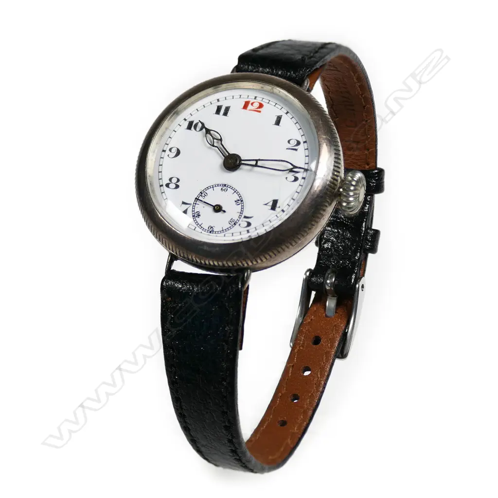 A WWI period gent's Rolex silver trench watch, Image 1++