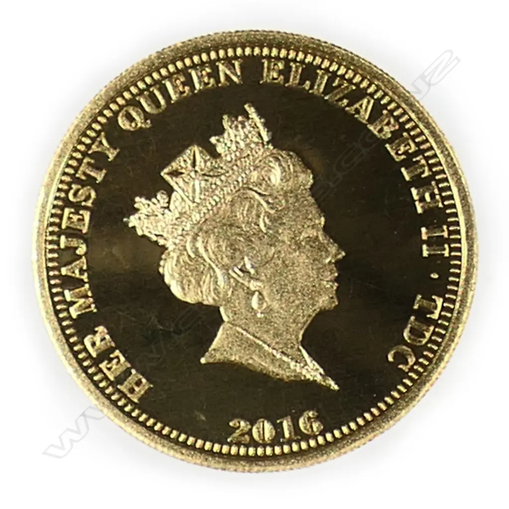 A 2016 gold half sovereign, Image 1++